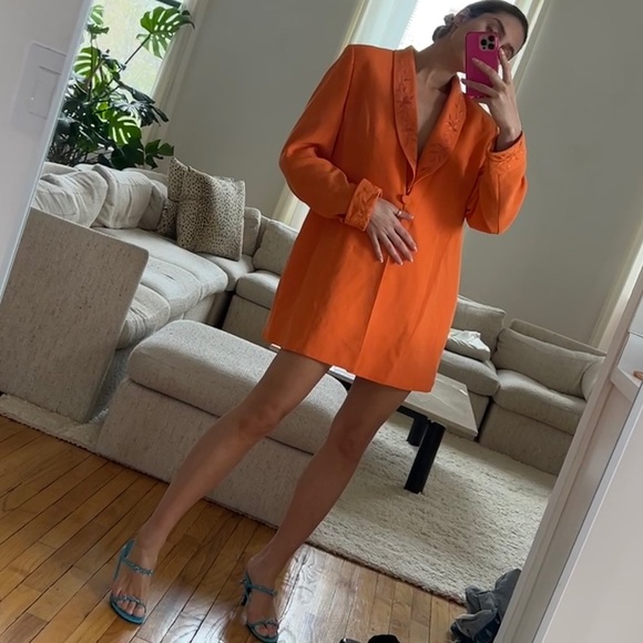 Orange oversized vintage blazer - Picture 4 of 4